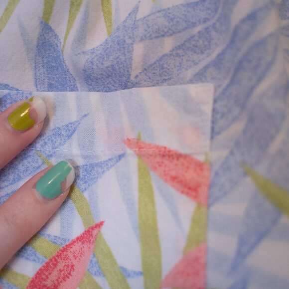 Pastel Tropical Shirt Cathy Daniels Resortwear Dadcore Blouse | Light Spring - Picture 5 of 8